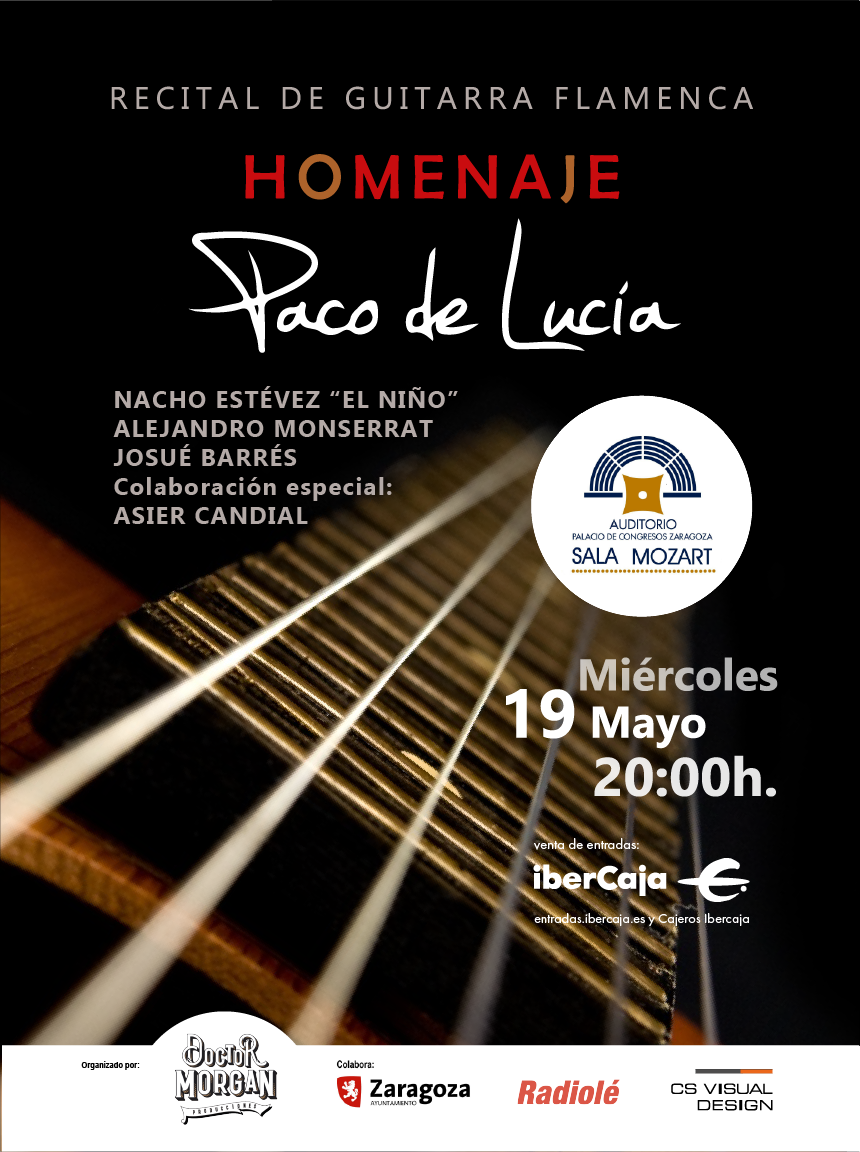 Cartel principal Homenaje a Paco de Lucía