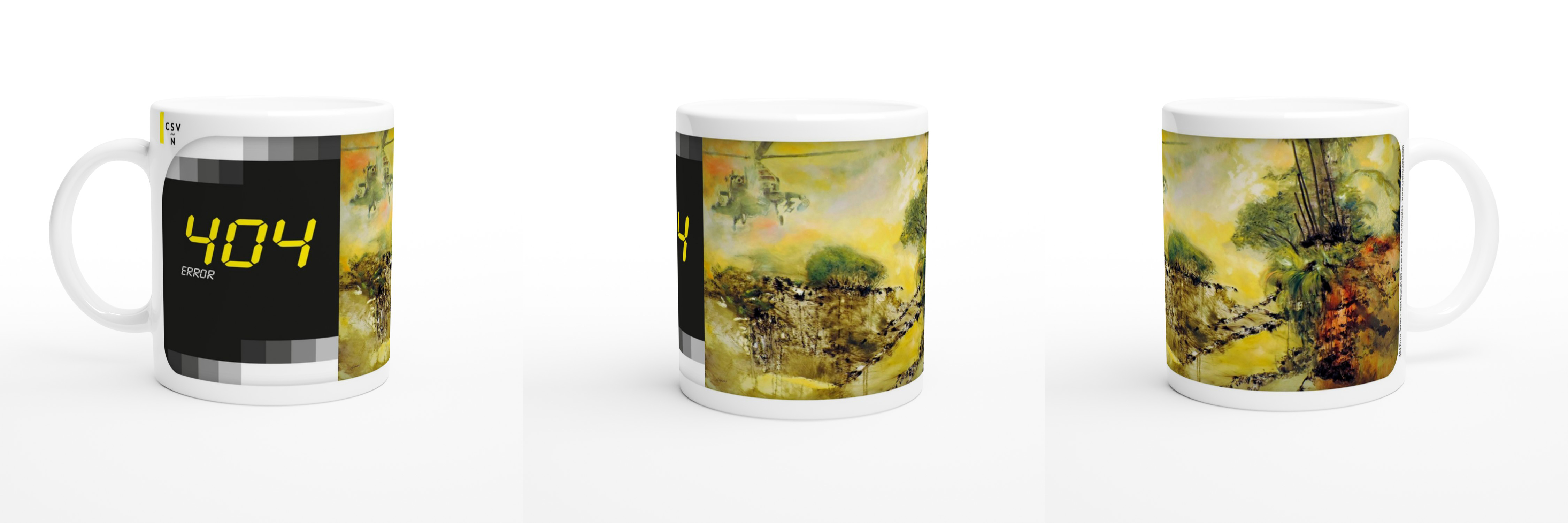 Taza reproduccion del cuadro 404 Not found de CSVinuales